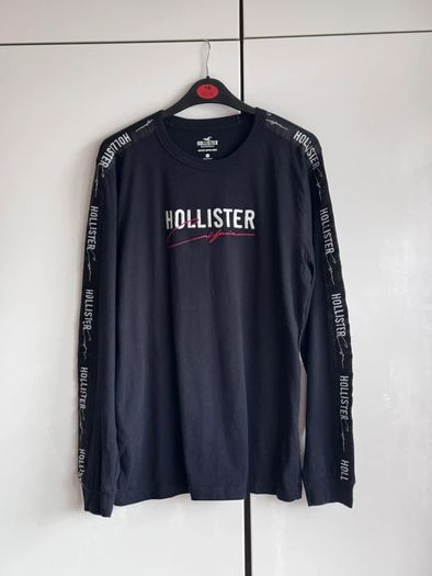 Hollister Black Long Sleeve Logo Top - Size S