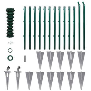 Chain Link Fence with Posts Spike Steel 1,0x25 m