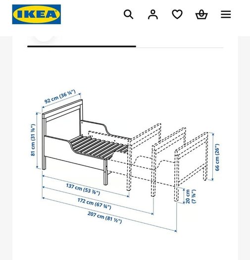 extendable IKEA child's bed
