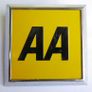 Aa Vintage Metal Car Badge.. 1970's/1980's.. 2.8" Square Club Emblem Image 3