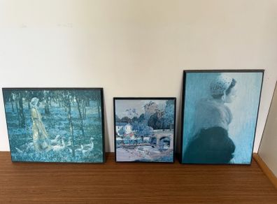 Vintage National Gallery Official Sealed Wooden Prints