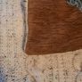 Hand Knit Aran and Fabric Cushion Cover Image 4