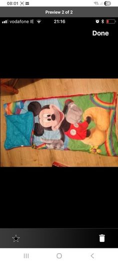 Mickey Mouse sleeping bag