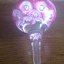 Pink and clear pointed glass paperweight Image 5