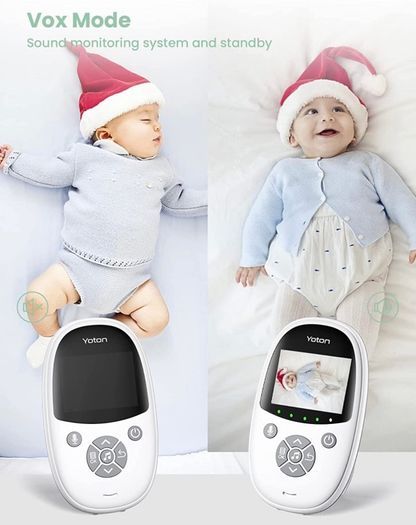 Baby Monitor Video with Camera 2.4 inch Digital Surveillance Camera with Sleep Mode Night Vision Temperature Sensor and 8 Lullabies VOX Mode (FREE POSTAGE)