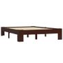 Bed Frame Dark Brown Solid Pine Wood 120x200 cm Image 6