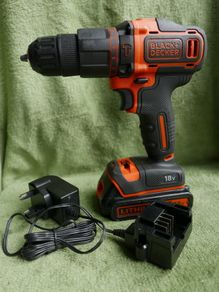 Black+Decker 18V Li-ion Brushed Cordless Combi drill