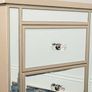 2 drawer mirrored bedside locker is for sale Image 4