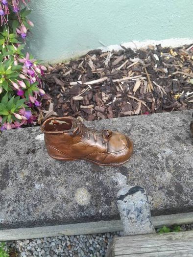 old child copper shoe