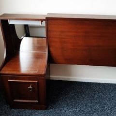 Retro bedside locker with matching headboard
