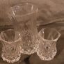 three cut glass possie vases Image 2