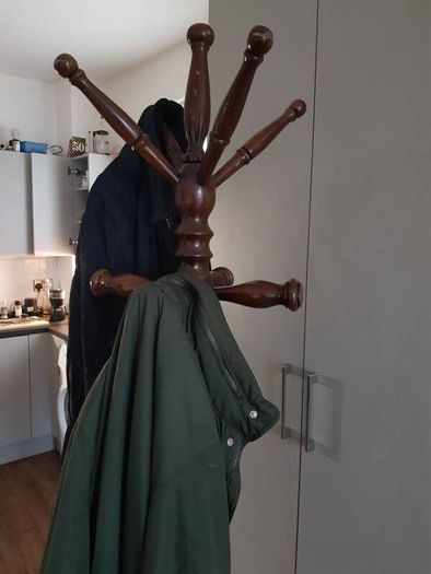 Mahogany coat stand