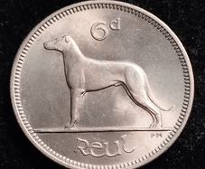 Ireland - 1961 - 6 Pence - Wolfhound - UNC - KM.13a - [2726]