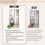 Full Length Mirror 140x40cm Free Standing, Hanging or Leaning, Large Floor Mirror with Black Aluminum Alloy Frame for Living Room or Bedroom Image 5