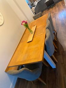 Dining wood table and chairs