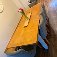 Dining wood table and chairs