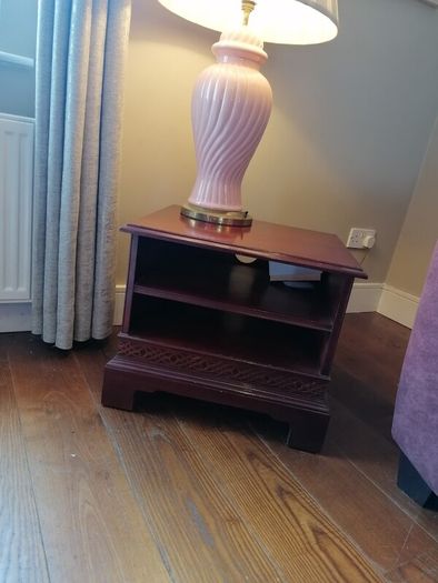 Elegant carved wooden TV stand / side table