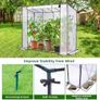 Greenhouse for Outdoors: Portable Green House Heavy Duty with Roll-Up Zippered Door PE Cover, Tall Plastic Greenhouses for Outside Winter Plants Shed for Backyard, White 200x77x170 cm Image 7