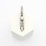Vintage Sterling Silver Mother Of Pearl Bar Brooch Image 5