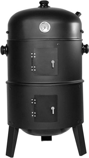 Charcoal Barbecue Smoker With Heat Indicator