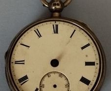 Antique 1877 Sterling Silver English Lever Pocket Watch - Matching Numbers - Restoration Project
