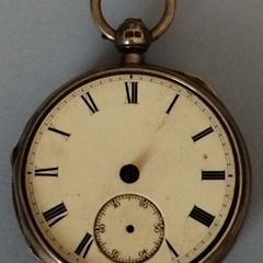 Antique 1877 Sterling Silver English Lever Pocket Watch - Matching Numbers - Restoration Project
