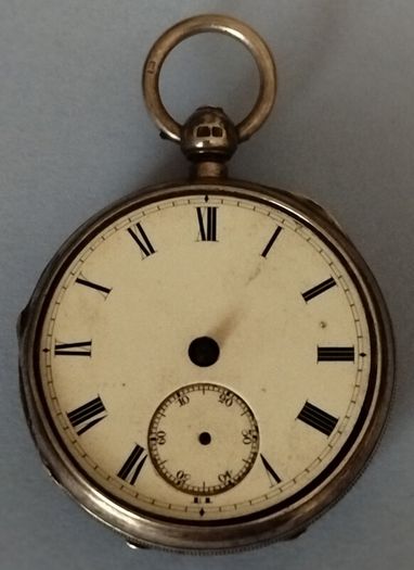 Antique 1877 Sterling Silver English Lever Pocket Watch - Matching Numbers - Restoration Project