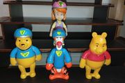 Rare Mattel Disney 2008 Darby Pooh Tigger Figures 8-9cm My Friends Tigger &amp; Winnie The Pooh