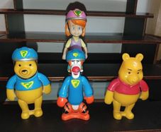 Rare Mattel Disney 2008 Darby Pooh Tigger Figures 8-9cm My Friends Tigger & Winnie The Pooh