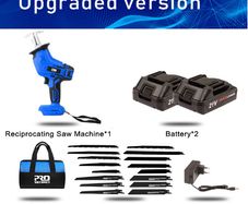 Cordless Reciprocating Saw 21V Adjustable Speed Chainsaw Wood Metal PVC Pipe Cutting Reciprocating Saw Power Too