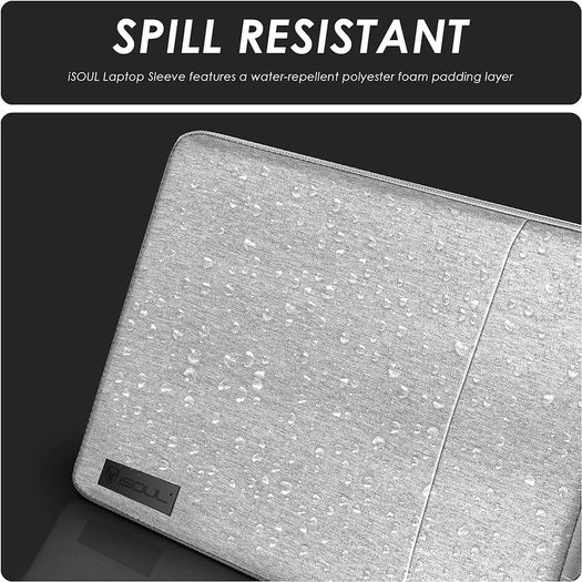 NEW SALE | 14-15.6 inch Shock Resistant Laptop Sleeve Case Briefcase Bag [Accessory Pocket] Compatible for Laptop Waterproof Case Cover for MacBook Pro/Surface Book/XPS 15 /Chromebook/HP/Lenovo Grey