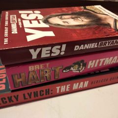 Bret Hart HITMAN, Becky Lynch THE MAN and Daniel Bryan YES Wrestling Book Bundle