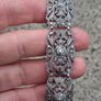 Austrian 935 Sterling Silver Marcasite Art Deco Bracelet Image 3