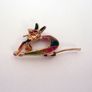 800 silver plique a jour enamel filigree cat brooch Image 3