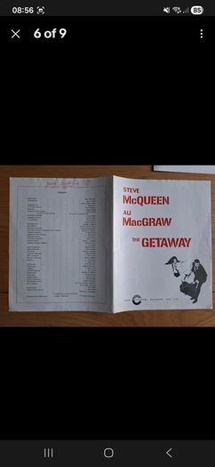 1972 The Getaway Pressbook & Photos Steve McQueen