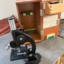 vintage Olympic Tokyo compound microscope in wooden box Image 4
