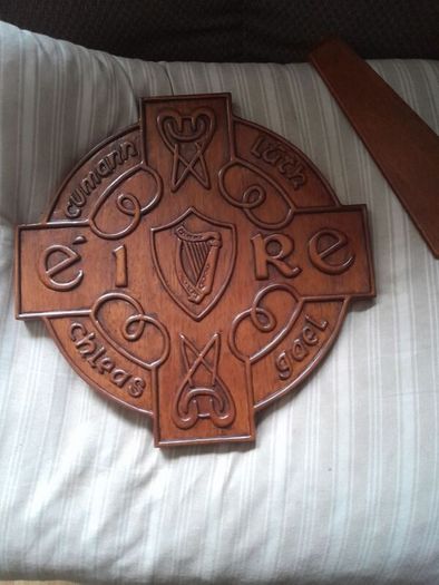 vintage carved g.a.a shield