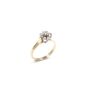 GOLD RING 9K with diamond cluster Image 2