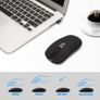 Wireless Mouse, 2.4G Slim Portable Wireless Mouse for Laptop Silent Mouse Ergonomic Cordless Design with USB Nano Receiver Compatible with PC Mac Computer Macbook Notebook (Black) Image 7