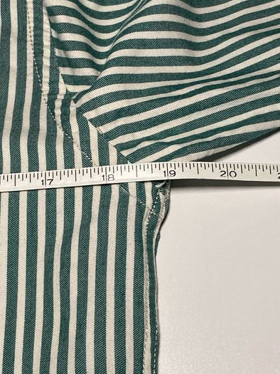 Ted Baker Mens Green/White Stripe Long Sleeve Shirt Size Small