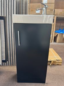 Special Offer Black Cloakroom Vanity Unit & Tap