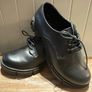 Clarks women black leather shoes chunky sole Teala Lace up size 5.5E New Image 6