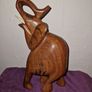 Large hand carved wooden Indian Elephant Image 8