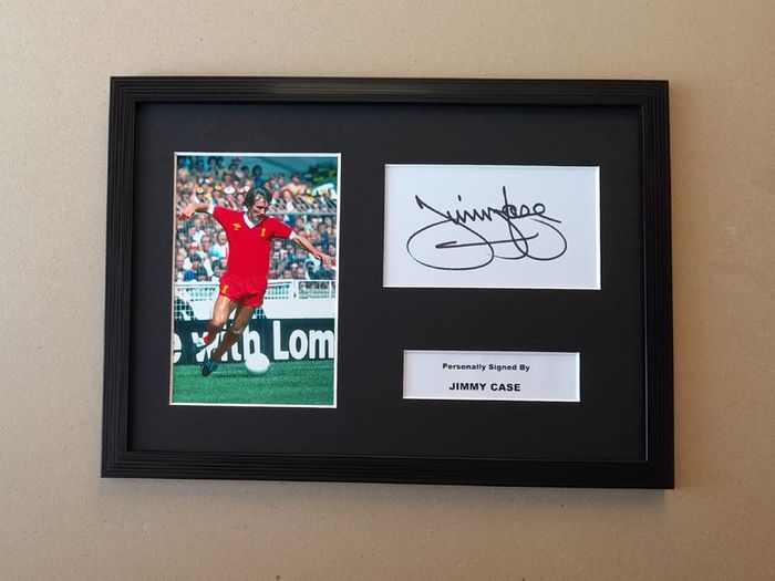 Liverpool FC legend  framed autograph JIMMY CASE