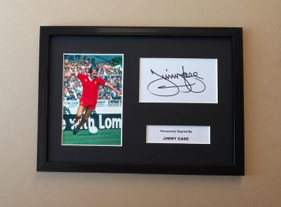 Liverpool FC legend  framed autograph JIMMY CASE