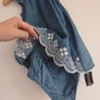 3-6m, With Tags Soft Denim Chambray Dress with Matching Bloomers Image 3