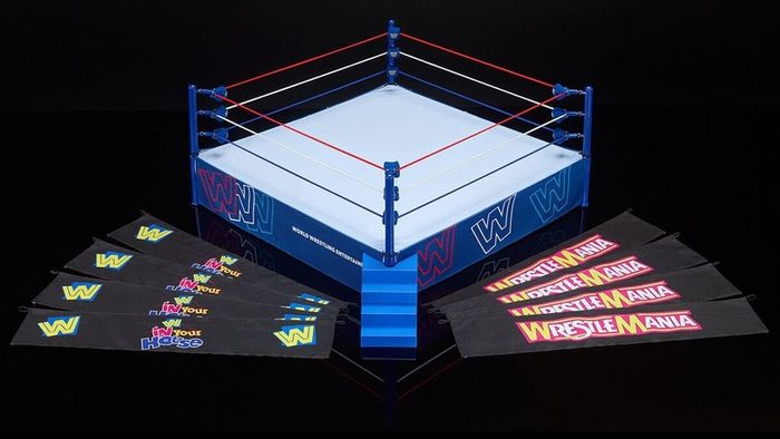 WWE Mattel Ultimate Edition ring with Ultimate Edition Savage