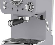 Pump Espresso Coffee Machine, 15 Bars of Pressure, Grey