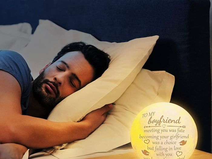 Valentines Day Boyfriend Gifts-Engraved Moon Lamp Gifts for Boyfriends 3D Printing Touch Control with Solid Wood Scaffold Boyfriend Birthday gifts Anniversary Wedding for Boyfriend MULTIPLE STYLES AVAILABLE, SEE PHOTOS (FREE POSTAGE)