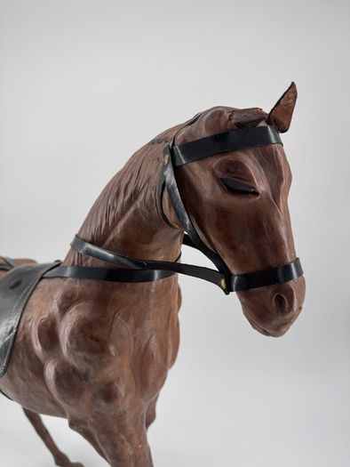 leather horse sculpture